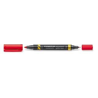 ΜΑΡΚΑΔΟΡΟΣ ΑΝΕΞΙΤΗΛΟΣ 2 ΜΥΤΕΣ LUMOCOLOR M & F ΚΟΚΚΙΝΟ STAEDTLER 348-2