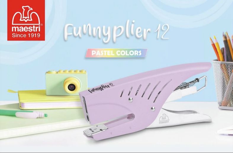 ΣΥΡΡΑΠΤΙΚΗ ΜΗΧΑΝΗ MAESTRI FUNNY PLIER Νο12 PASTEL