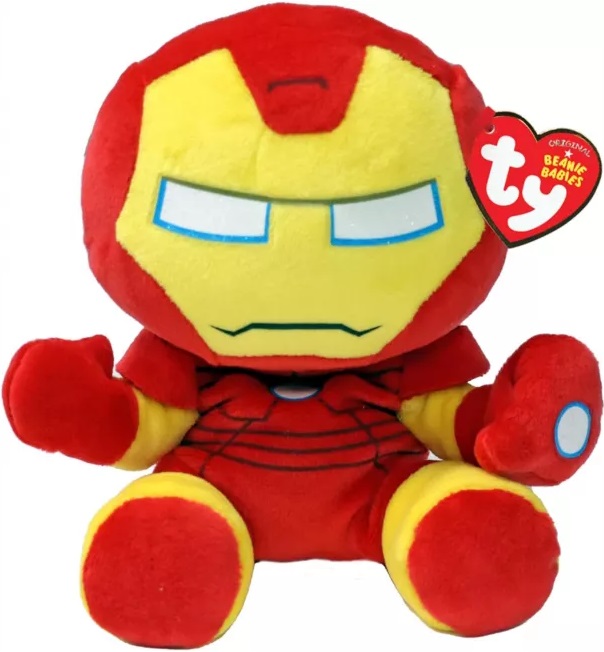 TY BEANIE BOOS ΛΟΥΤΡΙΝΟ MARVEL: ΧΝΟΥΔΩΤΟ FLOPPY IRON MAN 15ΕΚ