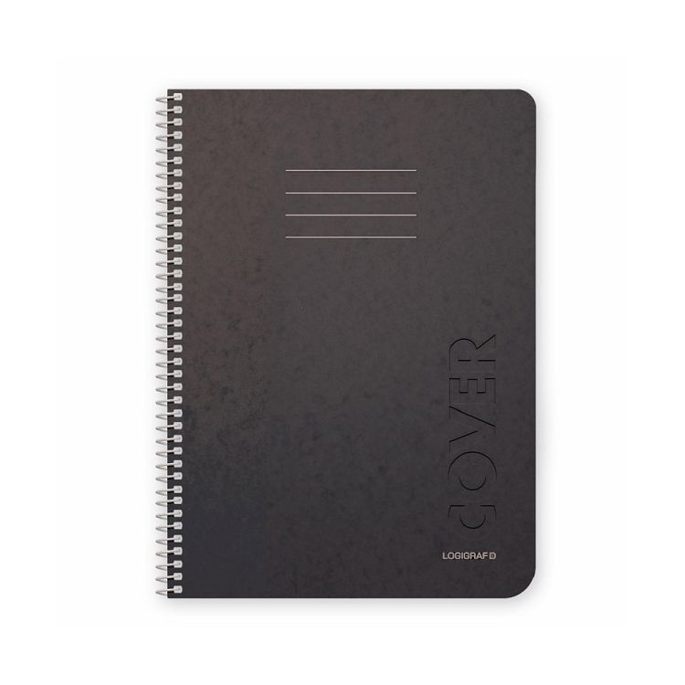 COVER Τετράδιο Σπιράλ Wirelock Β5/17Χ25 2 Θέματα 60 Φύλλα 10τμχ Μαύρο