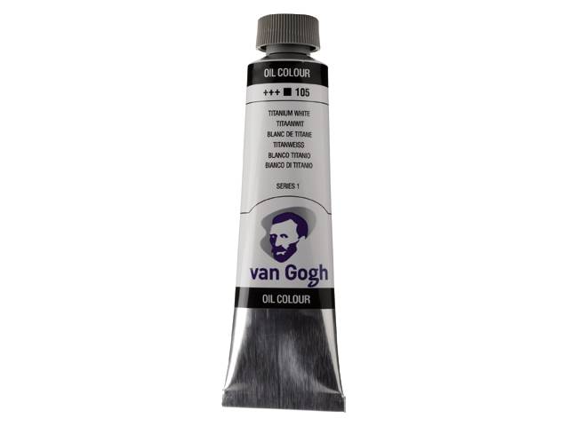 ΛΑΔΙΑ VAN GOGH 40ML S1 T.9 No. 105 TITANIUM WHITE