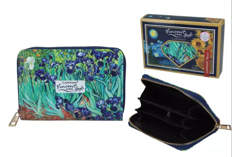 Πορτοφόλι με φερμουάρ - V. van Gogh, Ίριδες (CARMANI)
