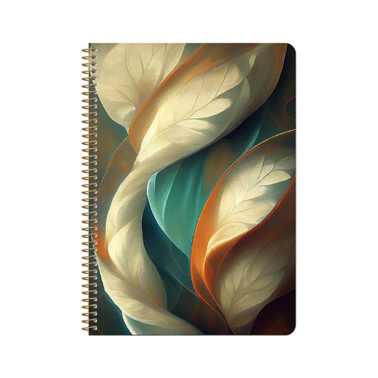 Loginotes SPIRAL LINE FLOWART, A5/14X20 Soft Touch 80γρ, 90 φύλλα (συσκ. 4τμχ)