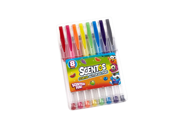 ΣΤΥΛΟ GLITTER ΑΡΩΜΑΤΙΚΟ 8 ΧΡΩΜΑΤΑ SCENTOS