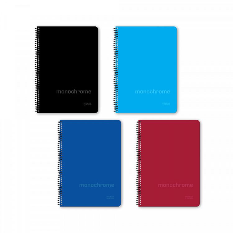 MONOCHROME STARLINE Τετράδιο Σπιράλ Wirelock B5/17Χ25 3Θ 90Φ 6τμχ