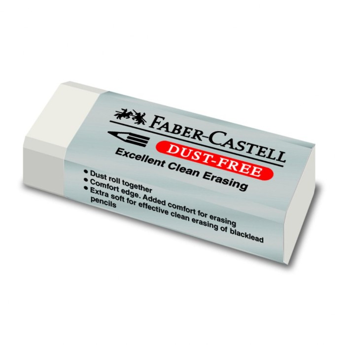 Faber Castell Γόμα Dust Free Vinyl Μεγάλη Λευκή 187120