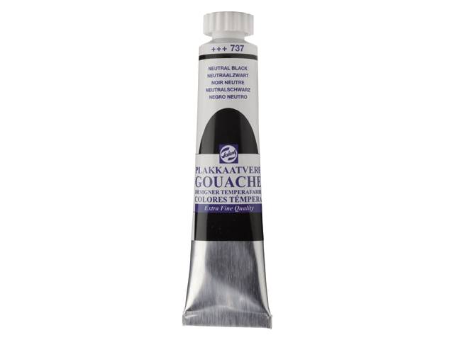 GOUACHE ΤΕΜΠΕΡΑ 20ML 737 NEUTRAL BLACK ROYAL TALENS