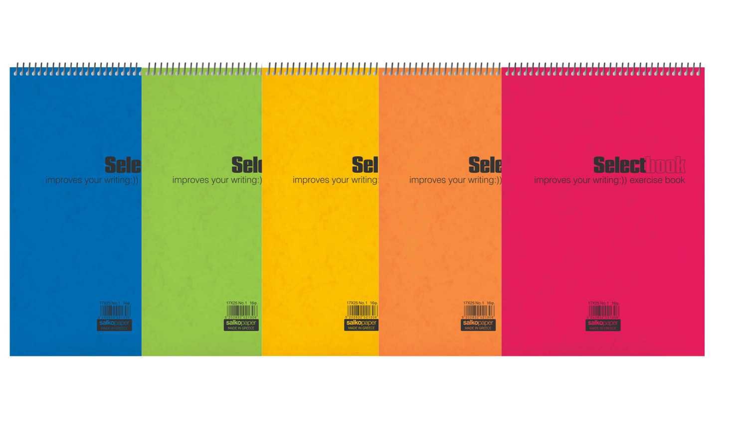 ΜΠΛΟΚ ΣΠΙΡΑΛ SELECT 17Χ25/120Σ ΜΙΧCOLOUR