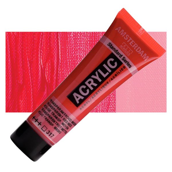 ΑΚΡΥΛΙΚΟ AMSTERDAM 20 ML 317 Transp. red M 