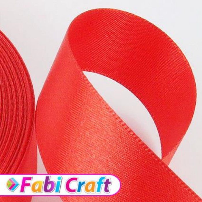 Fabi Κορδέλα Σατέν 15mm x 50y Κόκκινη