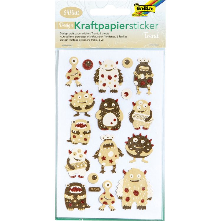 Σετ Αυτοκόλλητα Craft Paper, 8 Φύλλα 10X16 εκ, TREND