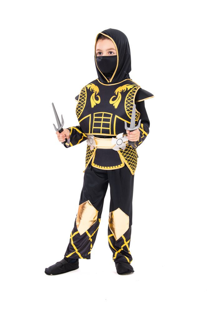 Αποκριάτικη Στολή Golden Ninja μεγ.06