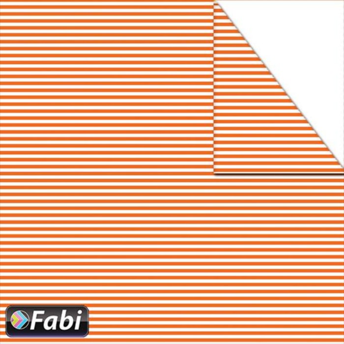 Fabi Χαρτόνι Σχεδίου Μίνι Ριγέ Πορτοκαλί 50x70cm
