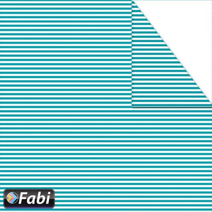 Fabi Χαρτόνι Σχεδίου Μίνι Ριγέ Πετρόλ 50x70cm