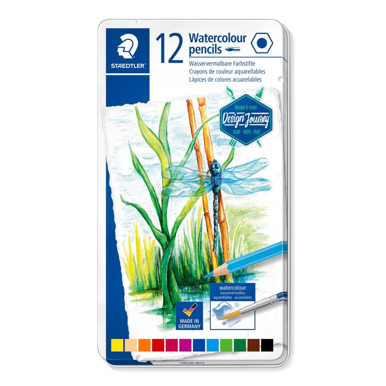 ΜΟΛΥΒΙΑ WATERCOLOUR ΣΕΤ 12ΤΕΜ ΣΕ ΜΕΤΑΛΛΙΚΗ ΚΑΣΕΤΙΝΑ STAEDTLER