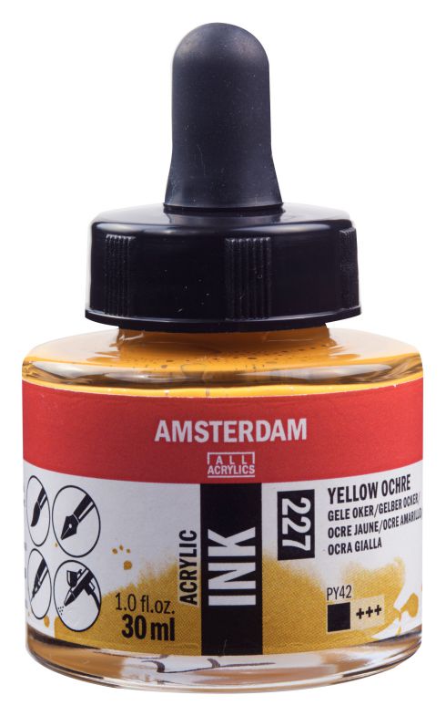 ΜΕΛΑΝΙ INK AMSTERDAM 227 30ML YELLOW OCHRE