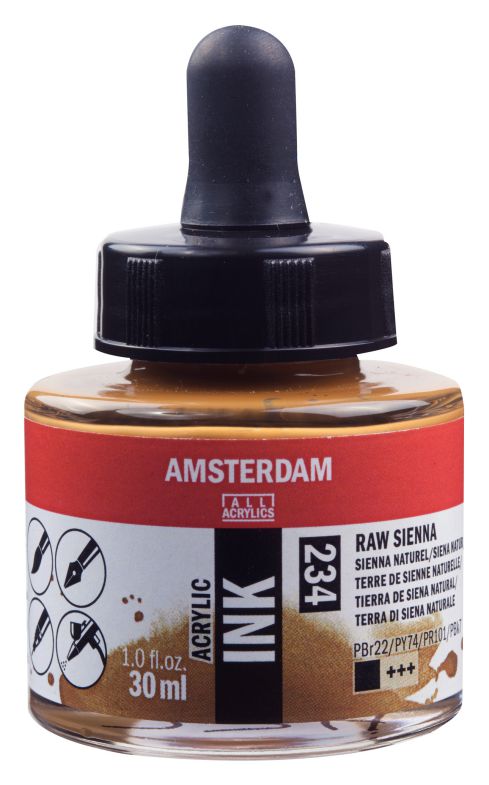 ΜΕΛΑΝΙ INK AMSTERDAM 234 30ML RAW SIENNA
