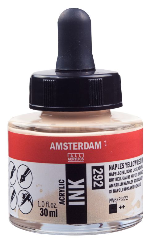 ΜΕΛΑΝΙ INK AMSTERDAM 292 30ML NAPLES YELLOW RED LIGHT