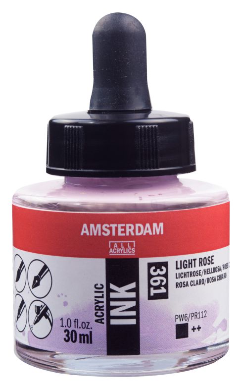 ΜΕΛΑΝΙ INK AMSTERDAM 361 30ML LIGHT ROSE