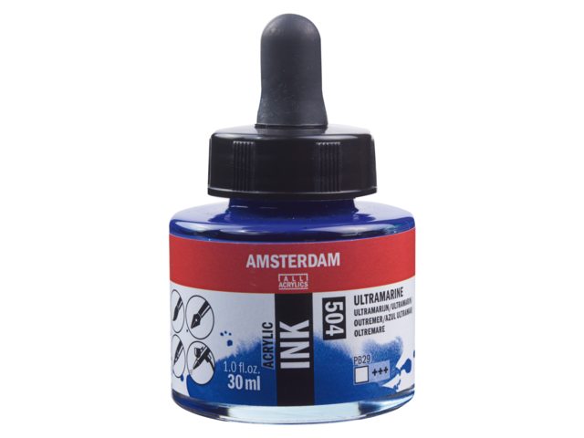 ΜΕΛΑΝΙ INK AMSTERDAM 504 30ML ULTRAMARINE