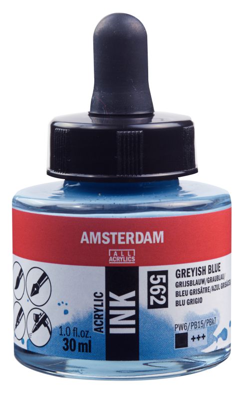 ΜΕΛΑΝΙ INK AMSTERDAM 562 30ML GREYISH BLUE