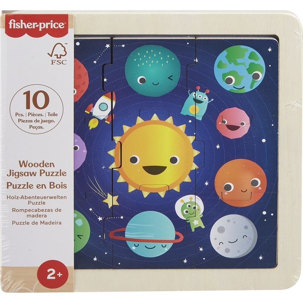 FISHER-PRICE - ΞΥΛΙΝΟ ΠΑΖΛ 9 ΤΕΜΑΧΙΑ ΠΛΑΝΗΤΕΣ - HXV16