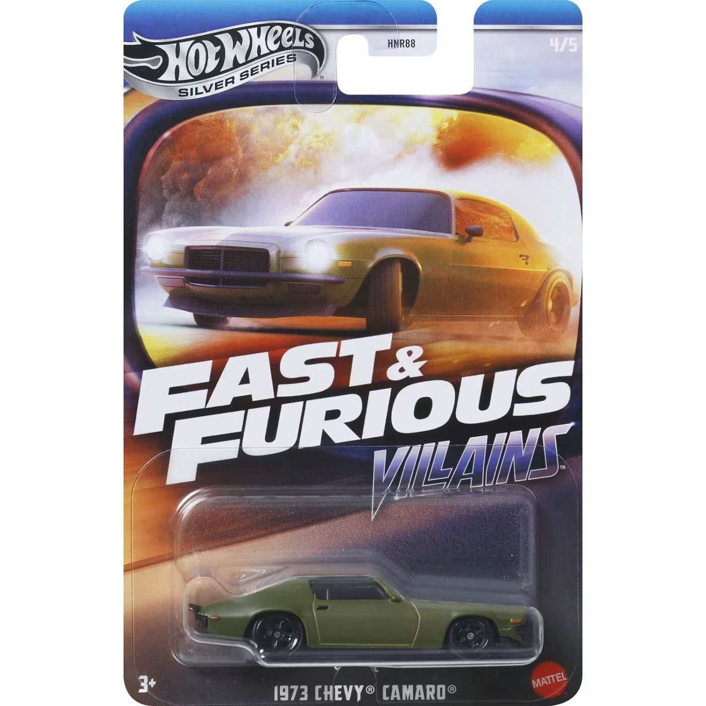 HOT WHEELS SILVER SERIES FAST & FURIOUS 1973 CHEVEROLET CAMARO - JBY37