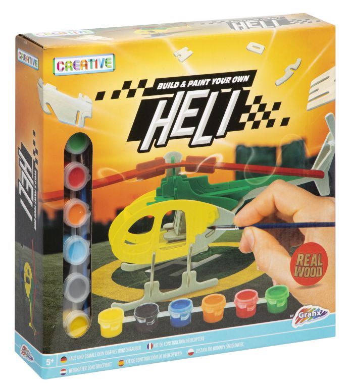 ΞΥΛΙΝΗ ΚΑΤΑΣΚΕΥΗ ΕΛΙΚΟΠΤΕΡΟ 6 ΧΡΩΜΑΤΑ ΚΑΙ ΠΙΝΕΛΟ