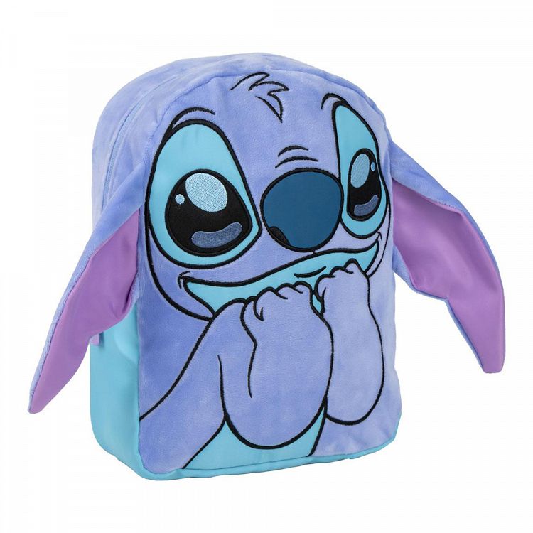 Παιδική Τσάντα Πλάτης 3D 27εκ DISNEY Lilo & Stitch Stitch με Μοβ Αυτιά