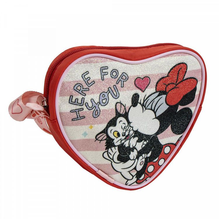 Τσαντάκι Ώμου 14εκ σε σχήμα Καρδιάς DISNEY Minnie Mouse