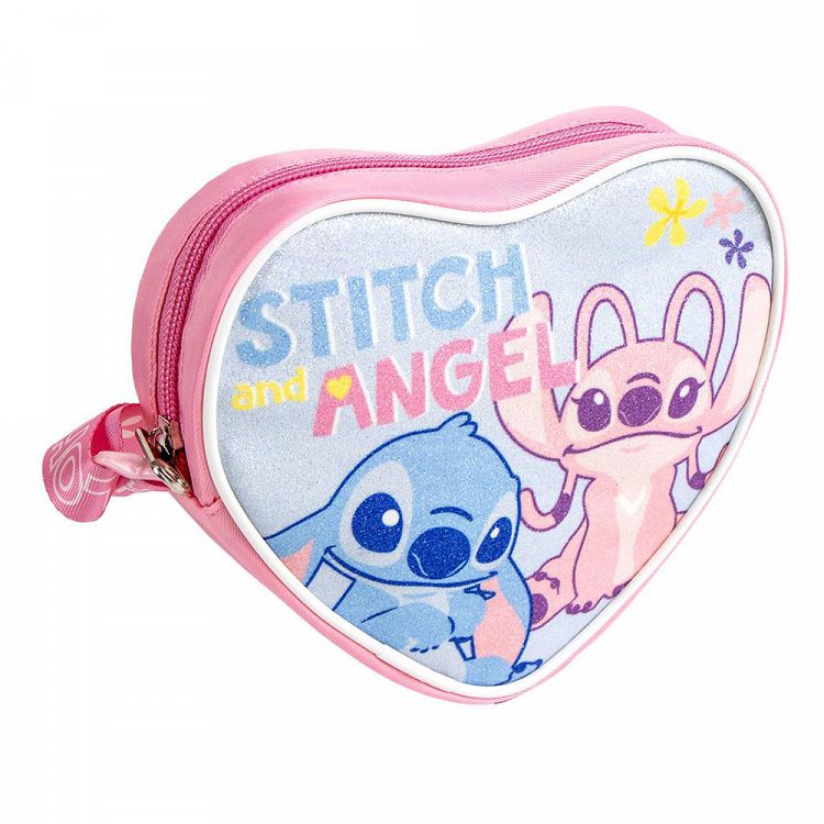 Τσαντάκι Ώμου 14εκ σε σχήμα Καρδιάς DISNEY Lilo & Stitch