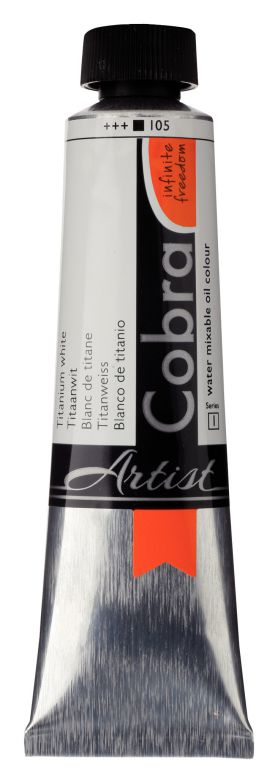 ΛΑΔΙ COBRA 40ML 105 TITANIUM WHITE WATER-MIXABLE OIL