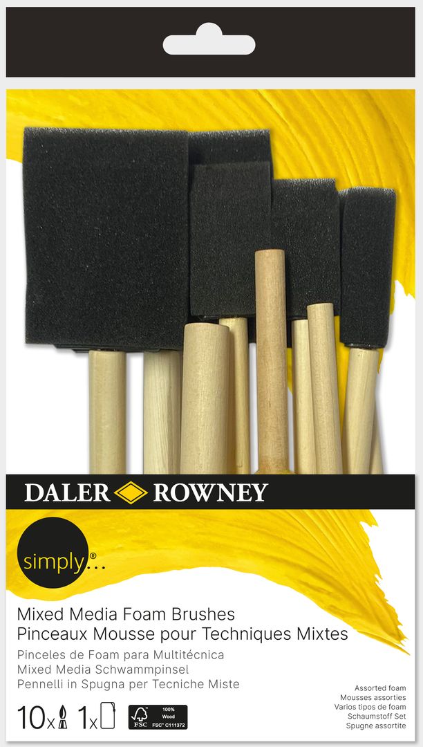 ΠΙΝΕΛΑ ΣΦΟΥΓΓΑΡΙΑ SIMPLY MIXED MEDIA SET 10ΤΜΧ - SHORT HANDLE