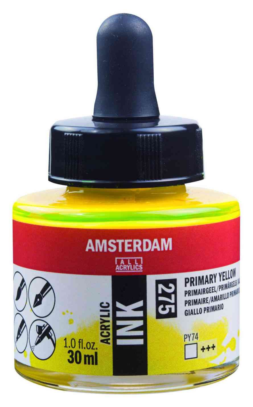 ΜΕΛΑΝΙ INK AMSTERDAM 275 30ML PRIM. YLW.