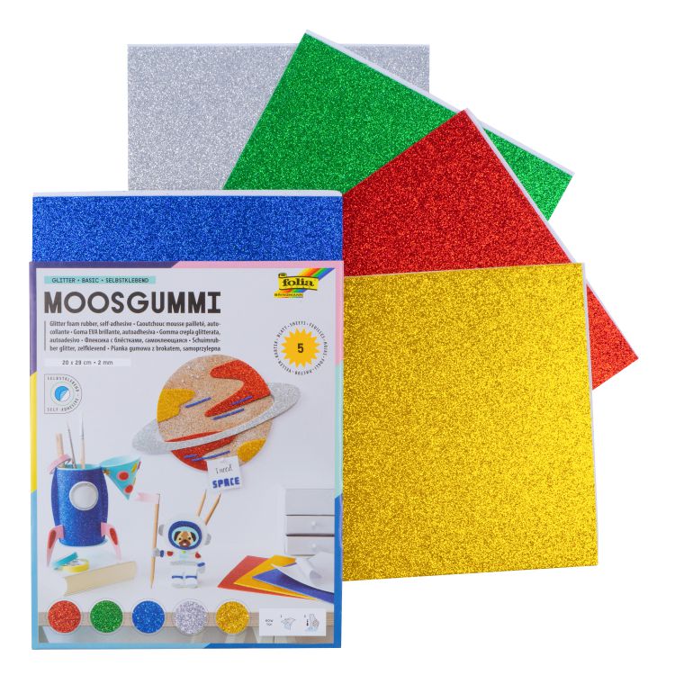 ΑΦΡΩΔΕΣ ΦΥΛΛΟ GLITTER BASIC ΑΥΤΟΚΟΛΛΗΤΟ ΣΤΗΝ ΜΙΑ ΟΨΗ 20X29 5ΦΥΛΛΑ-5ΧΡΩΜΑΤΑ