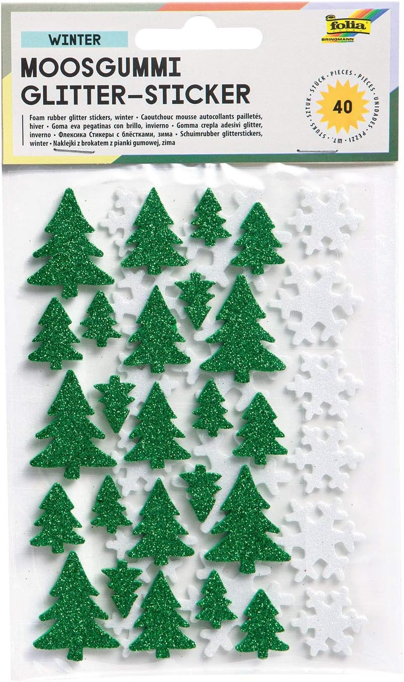 STICKERS ΑΦΡΩΔΕΣ GLITTER ΧΕΙΜΩΝΙΑΤΙΚΑ ΜΟΤΙΦ 40ΤΕΜ