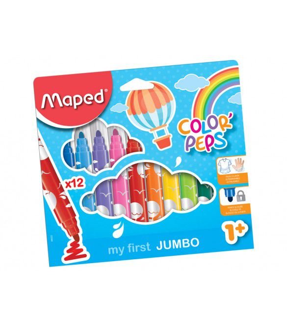 ΜΑΡΚΑΔΟΡΟΙ ΖΩΓΡΑΦΙΚΗΣ ΧΟΝΤΡΟΙ 12ΤΕΜ CORO PEPS MAXI