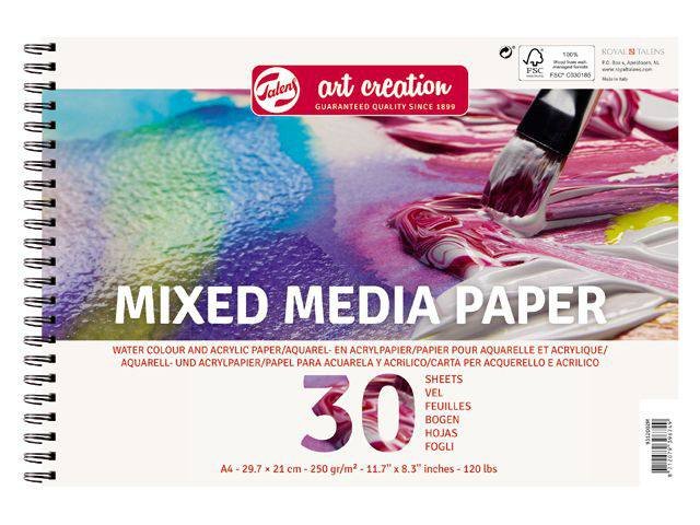 ΜΠΛΟΚ MIXED MEDIA PAPER A3 250gr 30ΦΥΛΛΑ ART CREATION