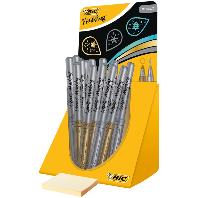 ΜΑΡΚΑΔΟΡΟΙ METALLIC ΧΡΥΣΟ ΑΣΗΜΙ BIC INTENSITY