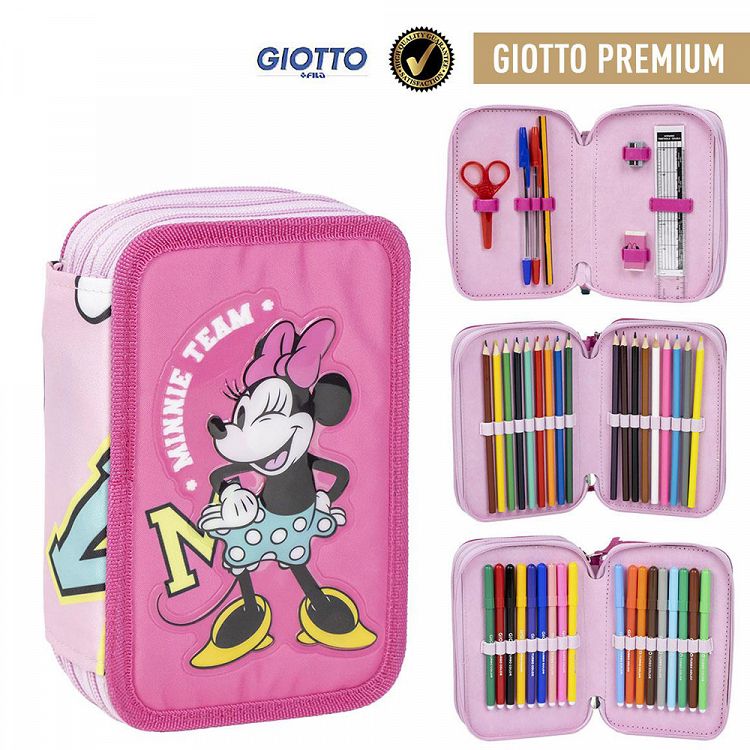 Τριπλή Κασετίνα Ορθογώνια DISNEY Minnie Mouse