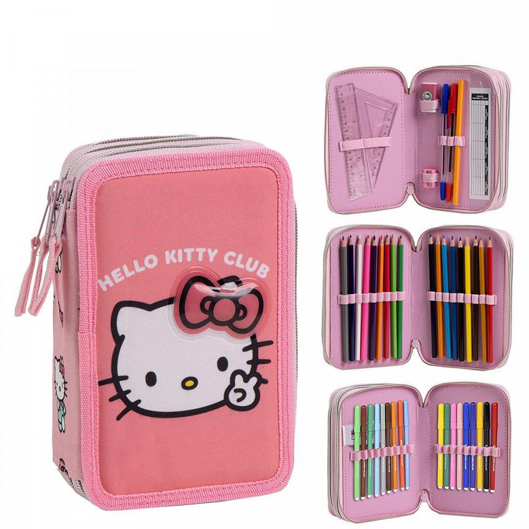 Τριπλή Κασετίνα Ορθογώνια HELLO KITTY