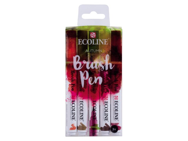 ECOLINE ROYAL AUTUMN BRUSHPEN ΣΕΤ 5TEM TALENS