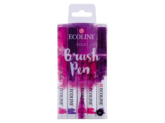 ECOLINE ROYAL VIOLET BRUSHPEN ΣΕΤ 5TEM TALENS
