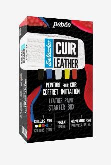 ΣΕΤ ΧΡΩΜΑΤΑ ΓΙΑ ΔΕΡΜΑ 5X20ML ΣYΝ PRIMER SETACOLOR LEATHER PEBEO