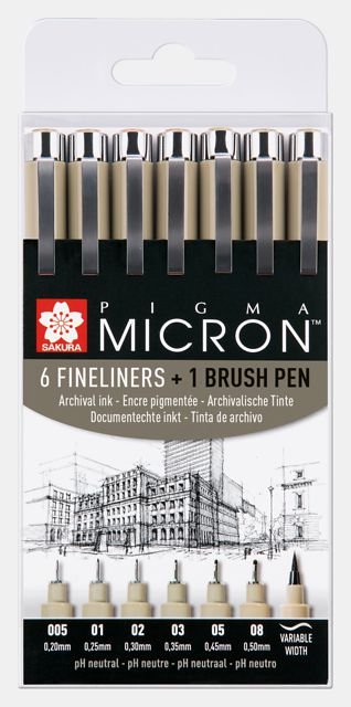 ΜΑΡΚΑΔΟΡΑΚΙΑ PIGMA MICRON ΣΕΤ6 ΣΥΝ 1 ΠΙΝΕΛΟ(005/01/02/03/05/08/1 PIGMA BRUSH)