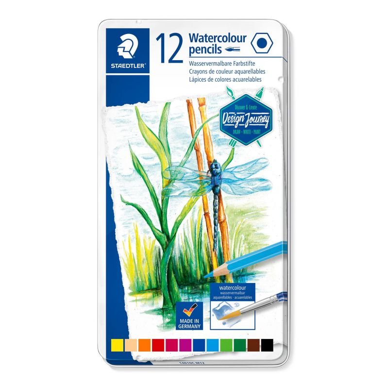 ΜΟΛΥΒΙΑ WATERCOLOUR ΣΕΤ 12ΤΕΜ ΣΕ ΜΕΤΑΛΛΙΚΗ ΚΑΣΕΤΙΝΑ STAEDTLER