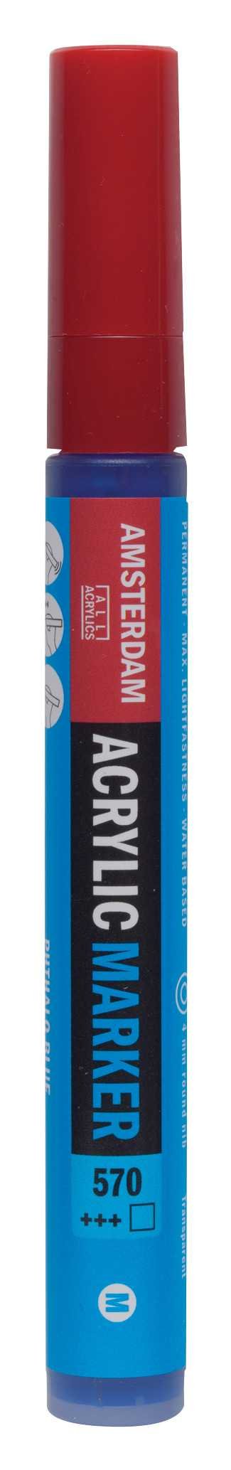 ΜΑΡΚΑΔΟΡΟΣ ΑΚΡΥΛΙΚΟΣ AMSTERDAM 4MM 570 PHTHALO BLUE