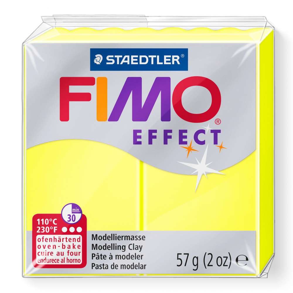 STAEDTLER ΠΗΛΟΣ FIMO 8010-101 EFFECT NEON YELLOW 57g