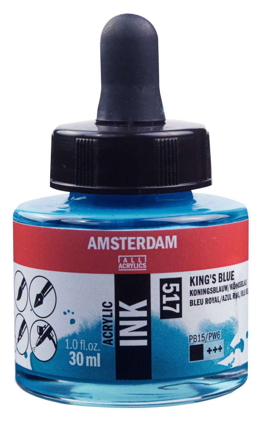 ΜΕΛΑΝΙ INK AMSTERDAM 517 30ML KINGS BLUE