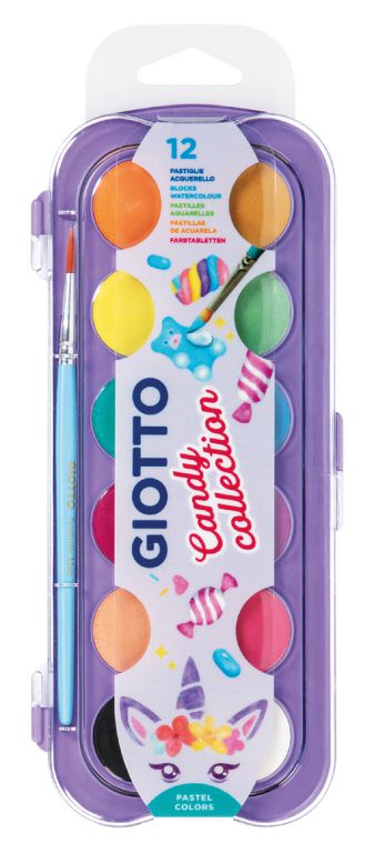 ΝΕΡΟΜΠΟΓΙΑ 30mm ΠΑΣΤΕΛ Candy Collection 12ΧΡΩΜ. GIOTTO